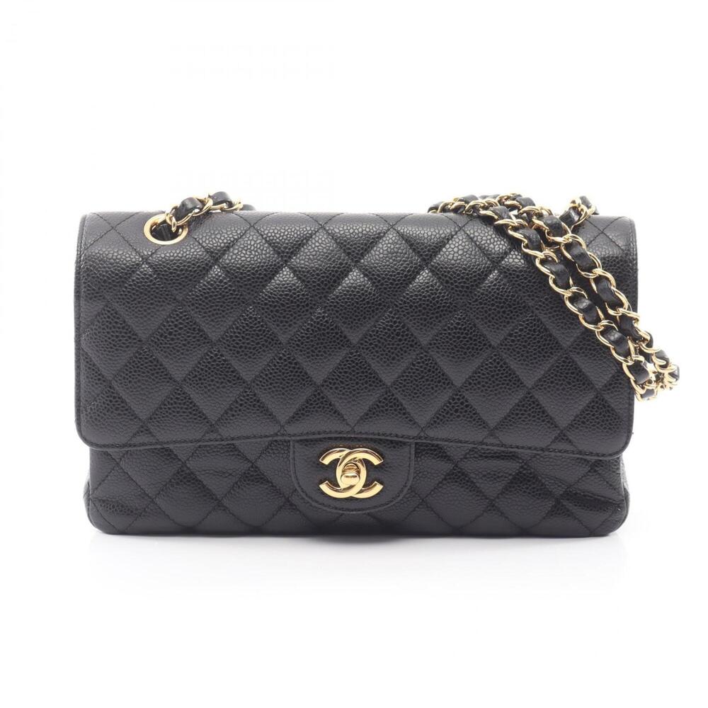 Chanel Matelassé Double Flap Shoulder Bag/Handbag, Caviar Leather (Grained Ca...